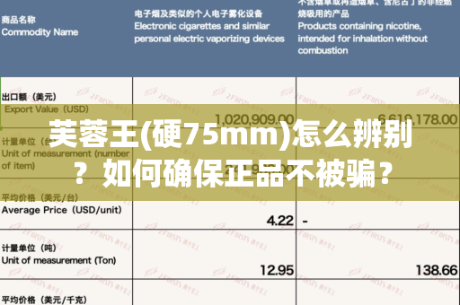 芙蓉王(硬75mm)怎么辨别？如何确保正品不被骗？